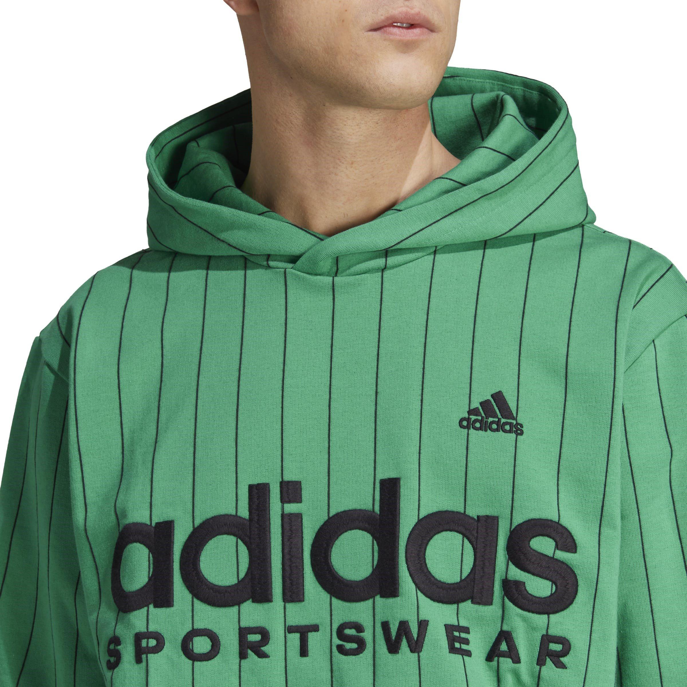 adidas Pinstripe Fleece Hoodie Mens