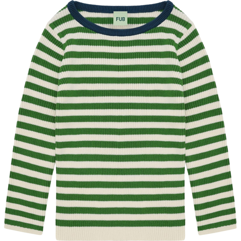 Køb FUB Ecru/Pine Rib Bluse