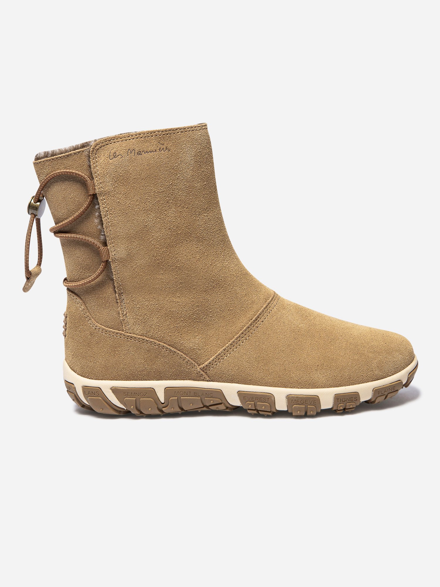 Boots Fourrées Femme Confort Cuir Camel