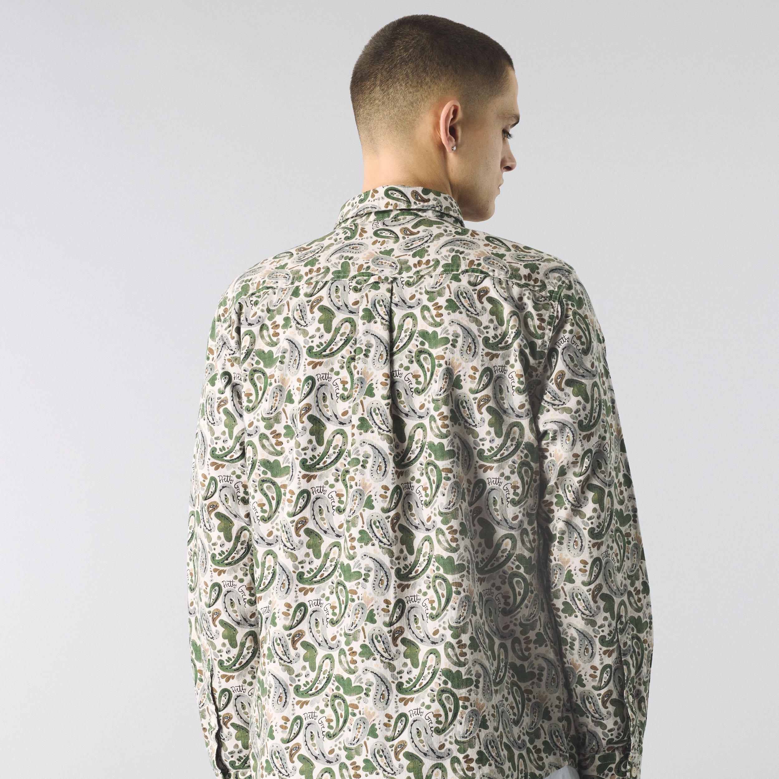 Pretty Green Aquarelle Paisley Long Sleeve Shirt