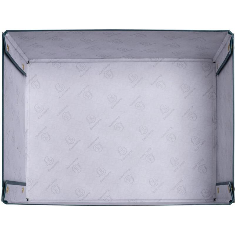 Boîte de rangement à plat carton 27x36x19cm Néo Déco - Bleu canard