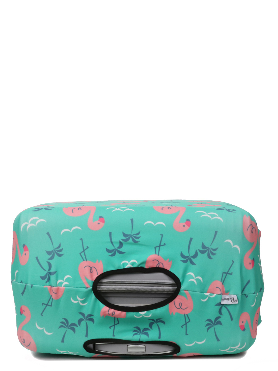 Housse de valise Periea Green with Pink Flamingos L