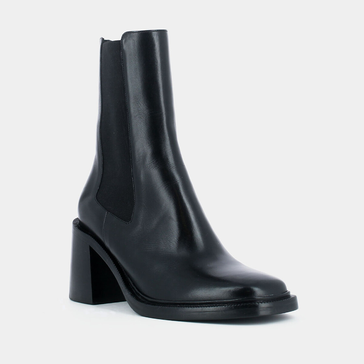 JONAK<br>Botas de tornozelo em couro Danube com elástico
