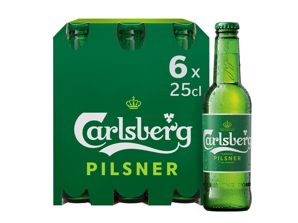 CERVEJA CARLSBERG COM ÁLCOOL PACK 6 GARRAFAS 25CL