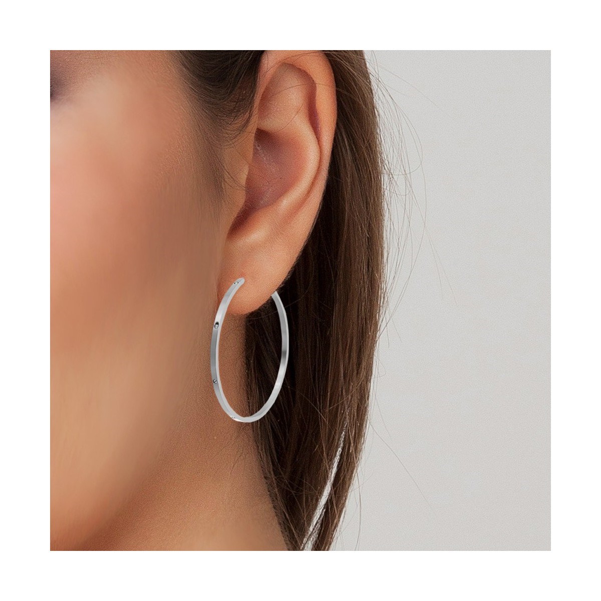 Boucles d'oreilles en acier inoxydable SC Crystal ornées de cristaux scintillants