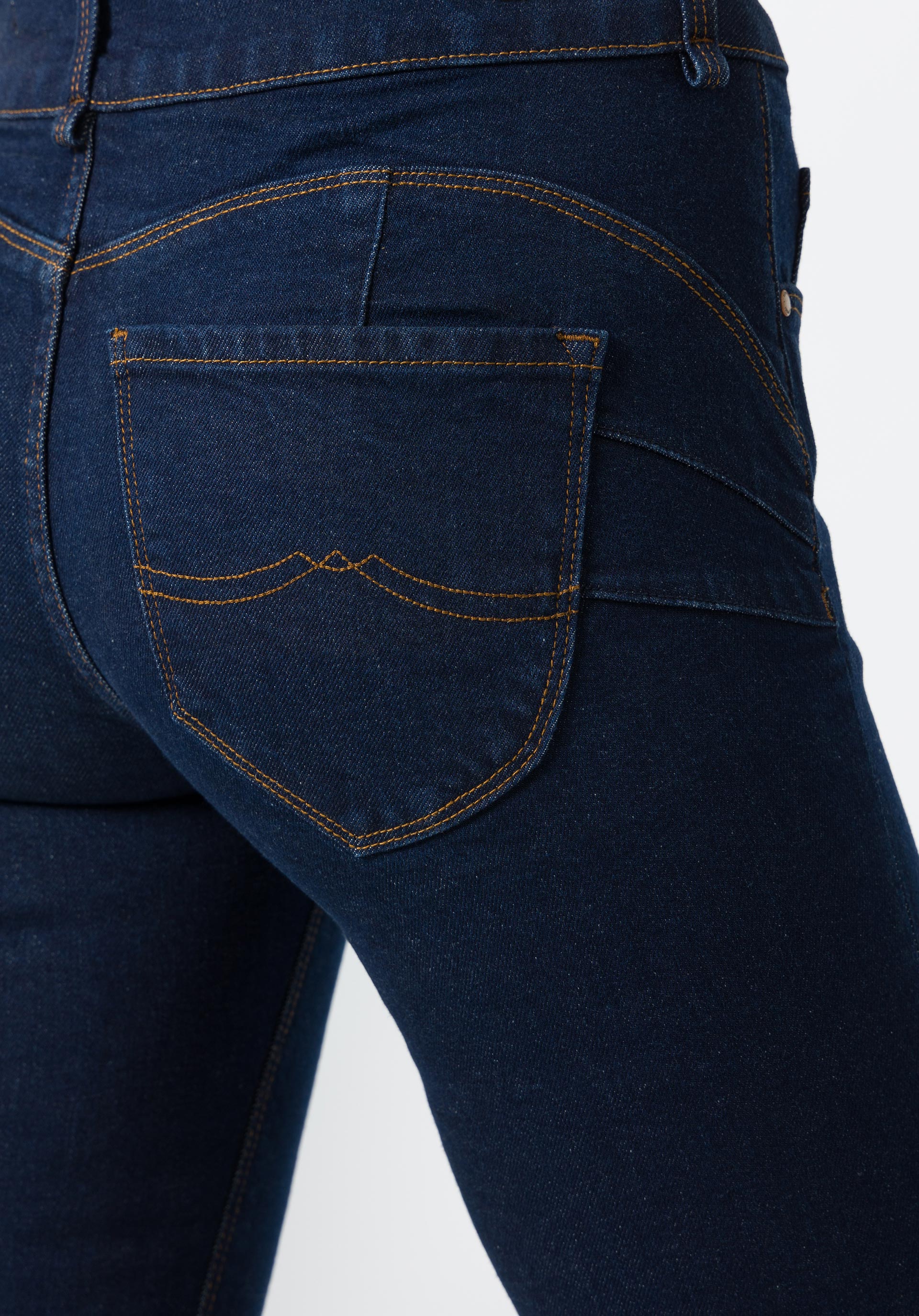 Jeans Double-up Slim de Cintura Alta