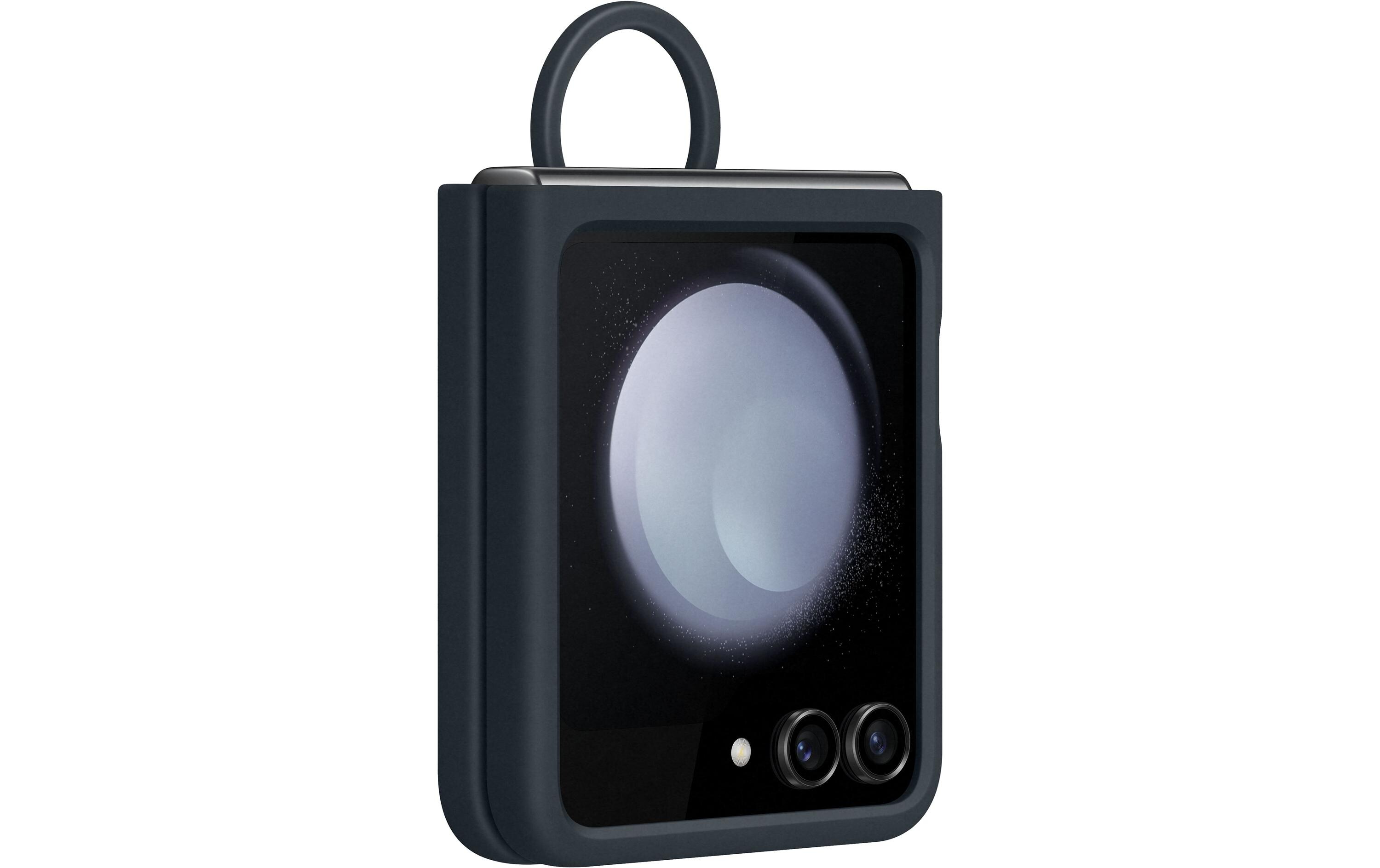 Back Cover EF-PF731 Silicon Case Galaxy Z Flip5 mit RingSilikon-Schutzhülle mit Ring für das Samsung Galaxy Z Flip5