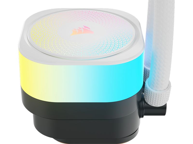 Corsair Wasserkühlung ICUE Link Titan 360 RX RGB Weiss CPU-Flüssigkeitskühler mit RX120 RGB-Lüftern