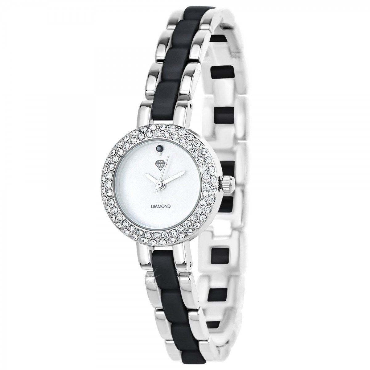 Montre Cassandra élégante SC Crystal ornée d'un véritable diamant