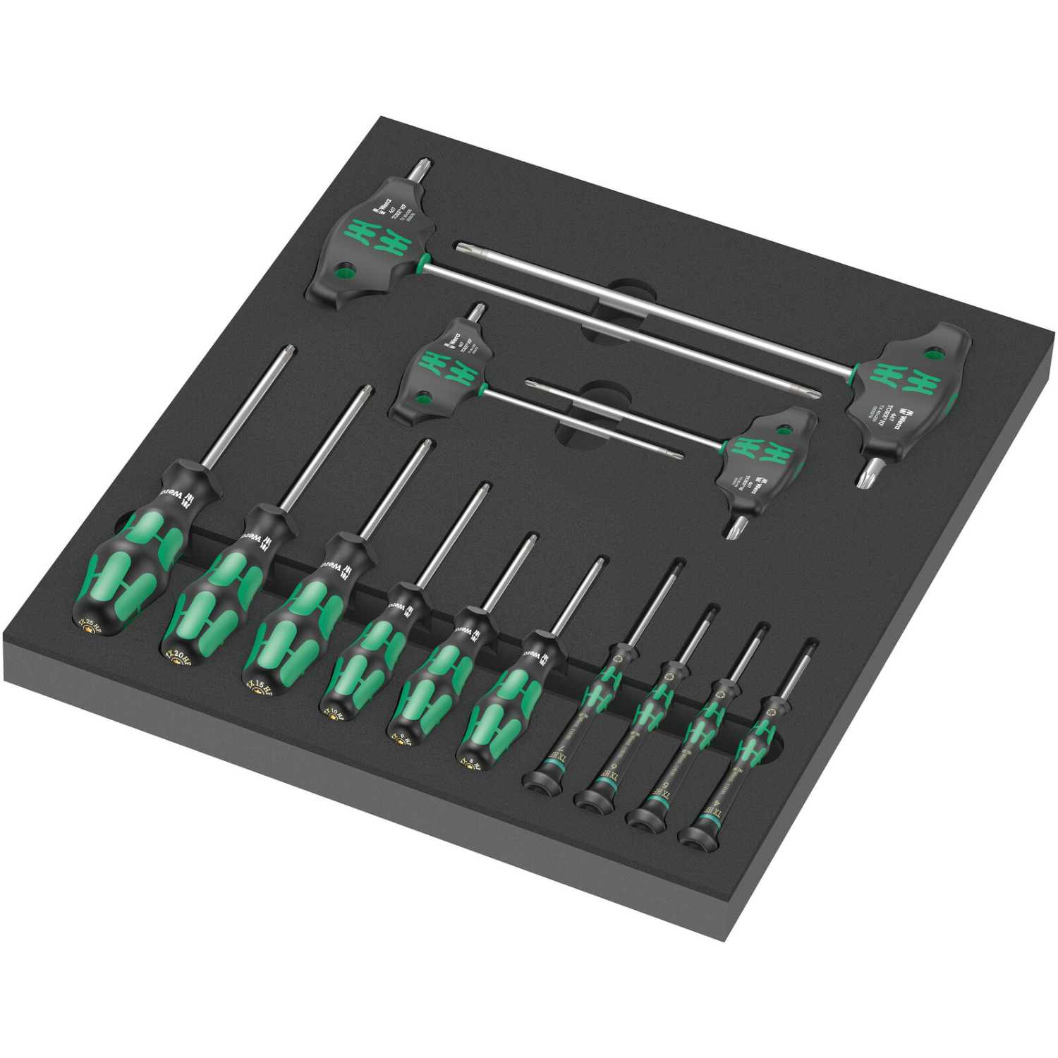 Wera 05150103001 9712 14-delige Torx HF Schroevendraaierset in schuimstof inleg