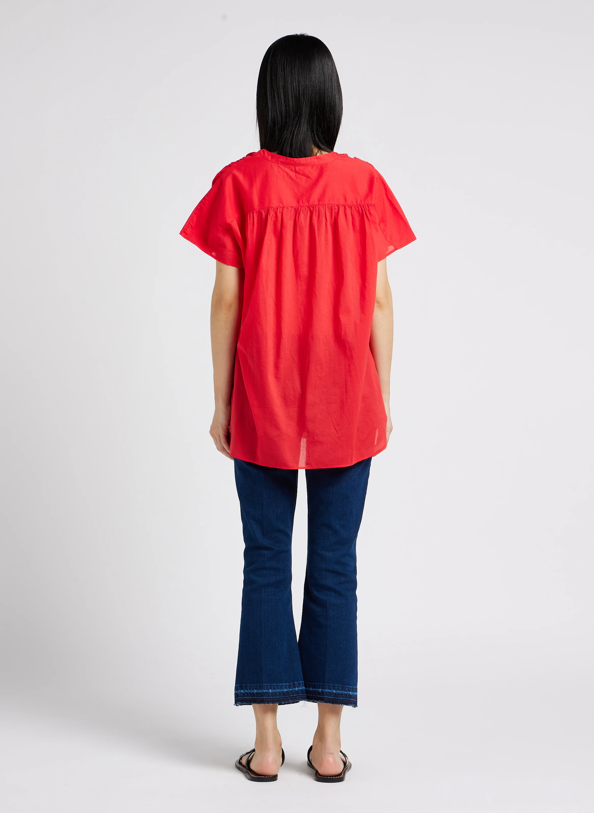 Jean cropped évasé | Jean Délavé