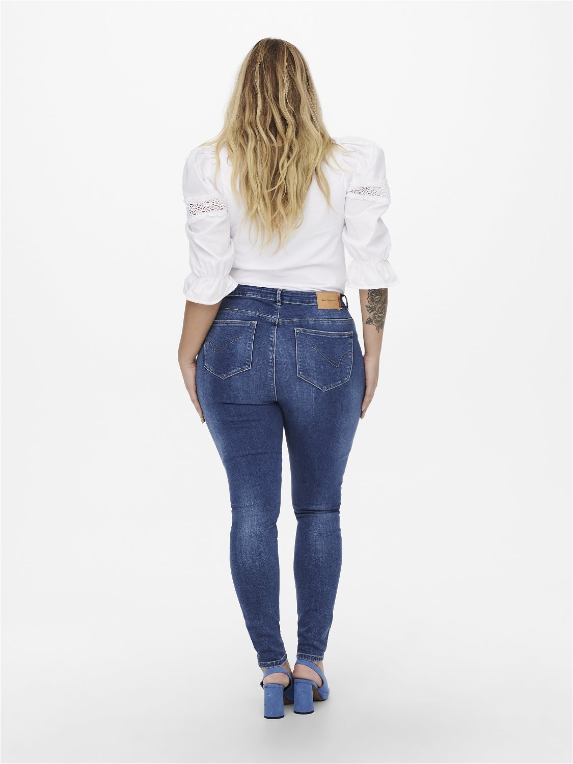 CARLAOLA Hohe Taille Skinny Fit Jeans Medium Blue Denim