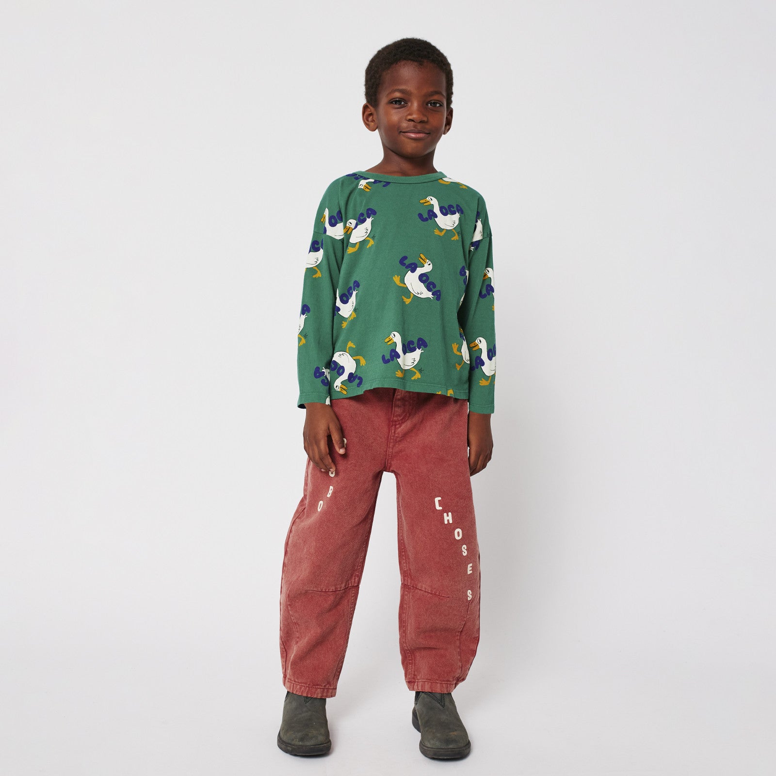 Langarmshirt La Oca All Over Green