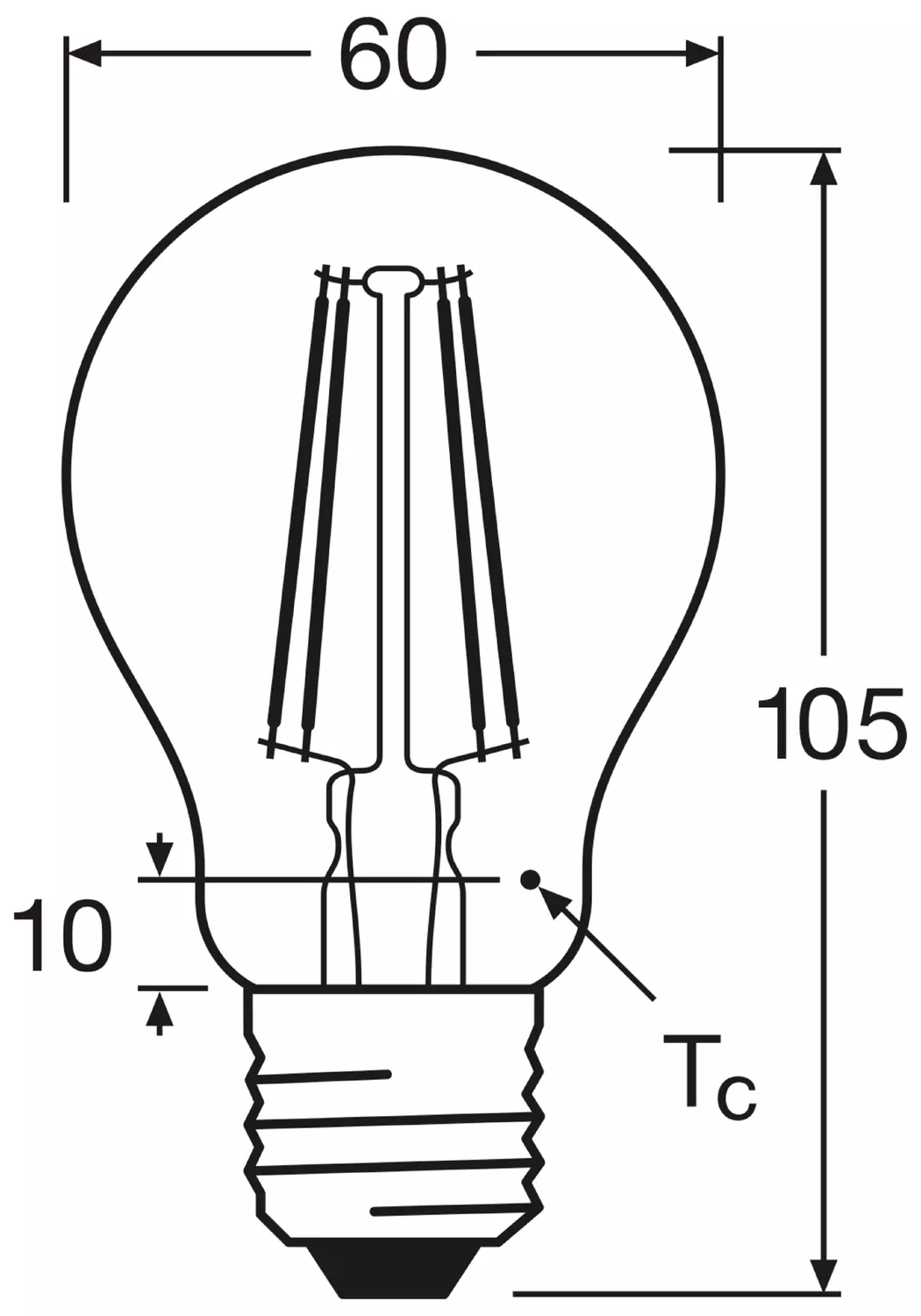 LED-Birne E27/4 Watt/Energie E
