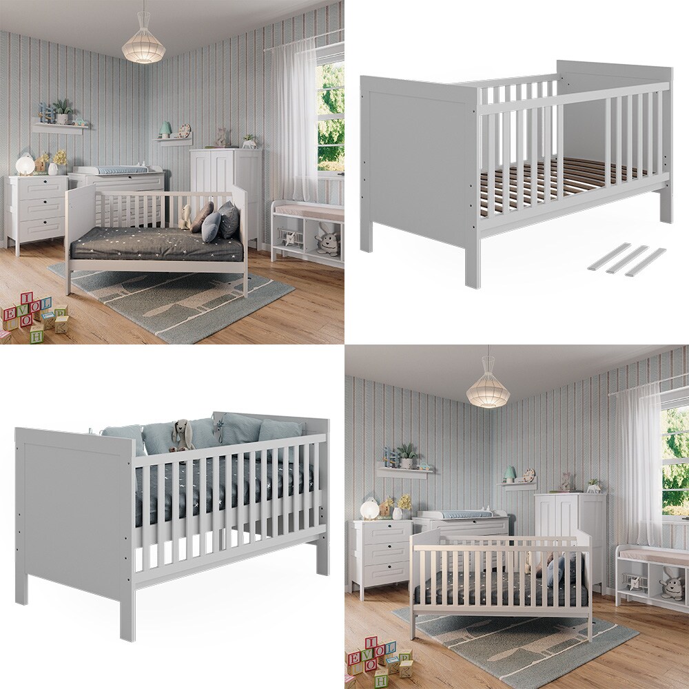 Vitalispa Babybett Ajaton Weiß 144,4 x 83 cm