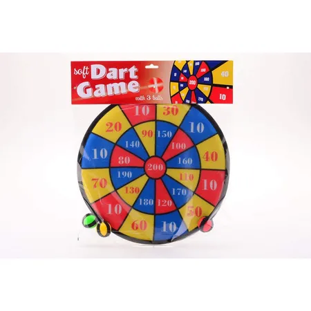 Johntoy Klett Dartspiel velcro mit 3 Bälle 36 cm
