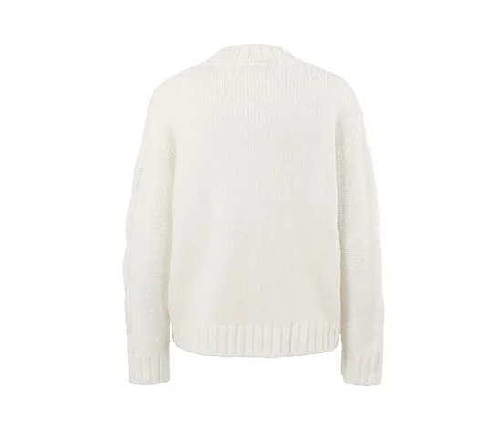 Strickpullover mit Zopfmuster