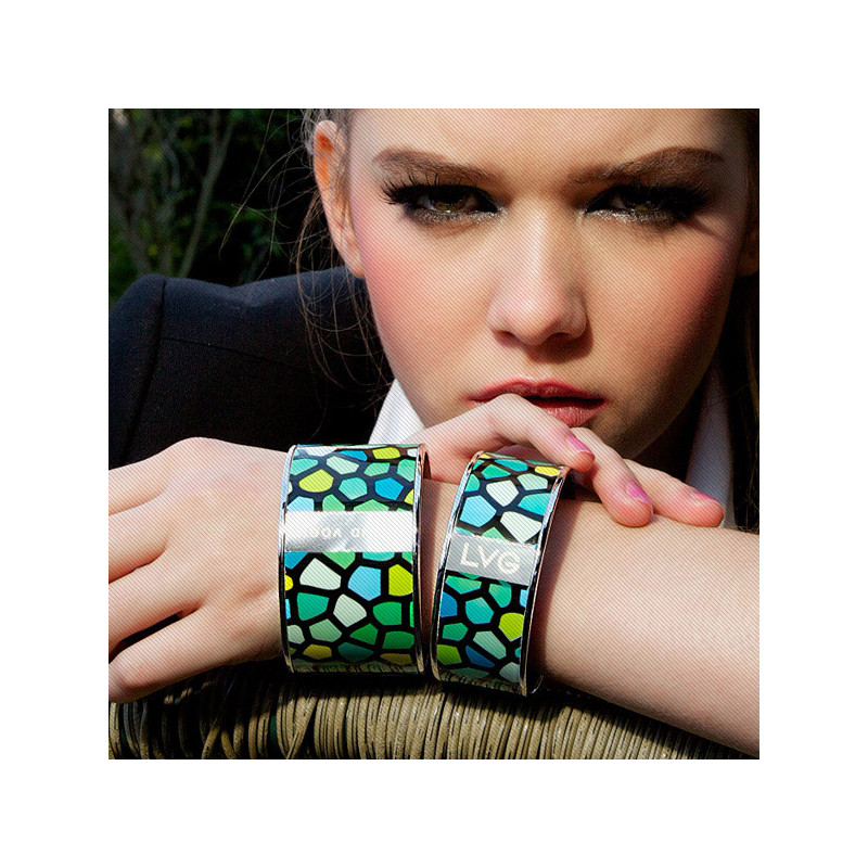 Legend Vogue - Bracelet Bangle Or Jaune Exotic Romance Vert Paris