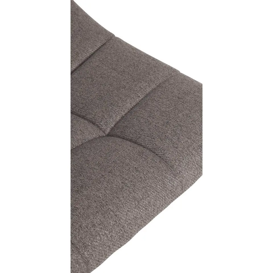 CLP Set van 2 Barkruk Jerry zwart Frame - Stof - grijs