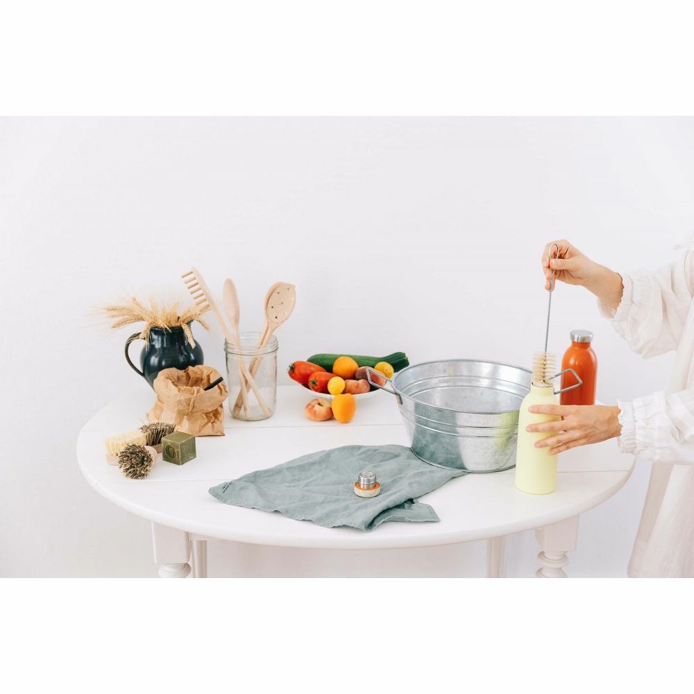 Goupillon gourde en fibres de coton et soie