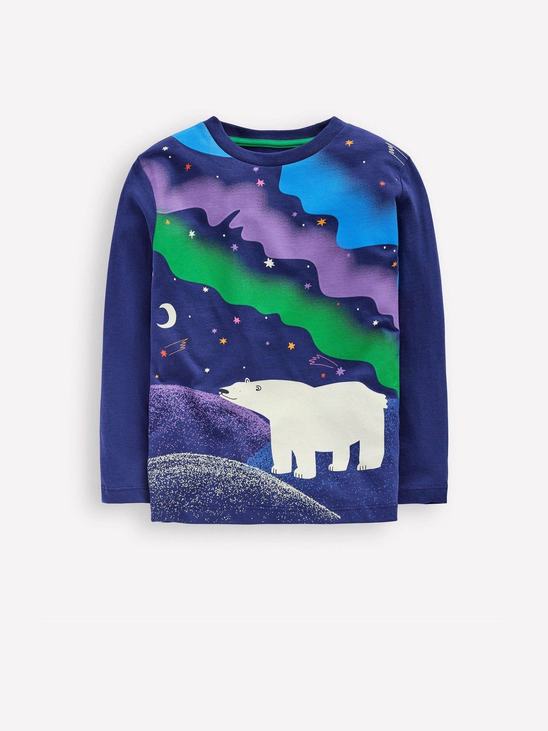 Blauw - Boden Long Sleeve Glow T-Shirt