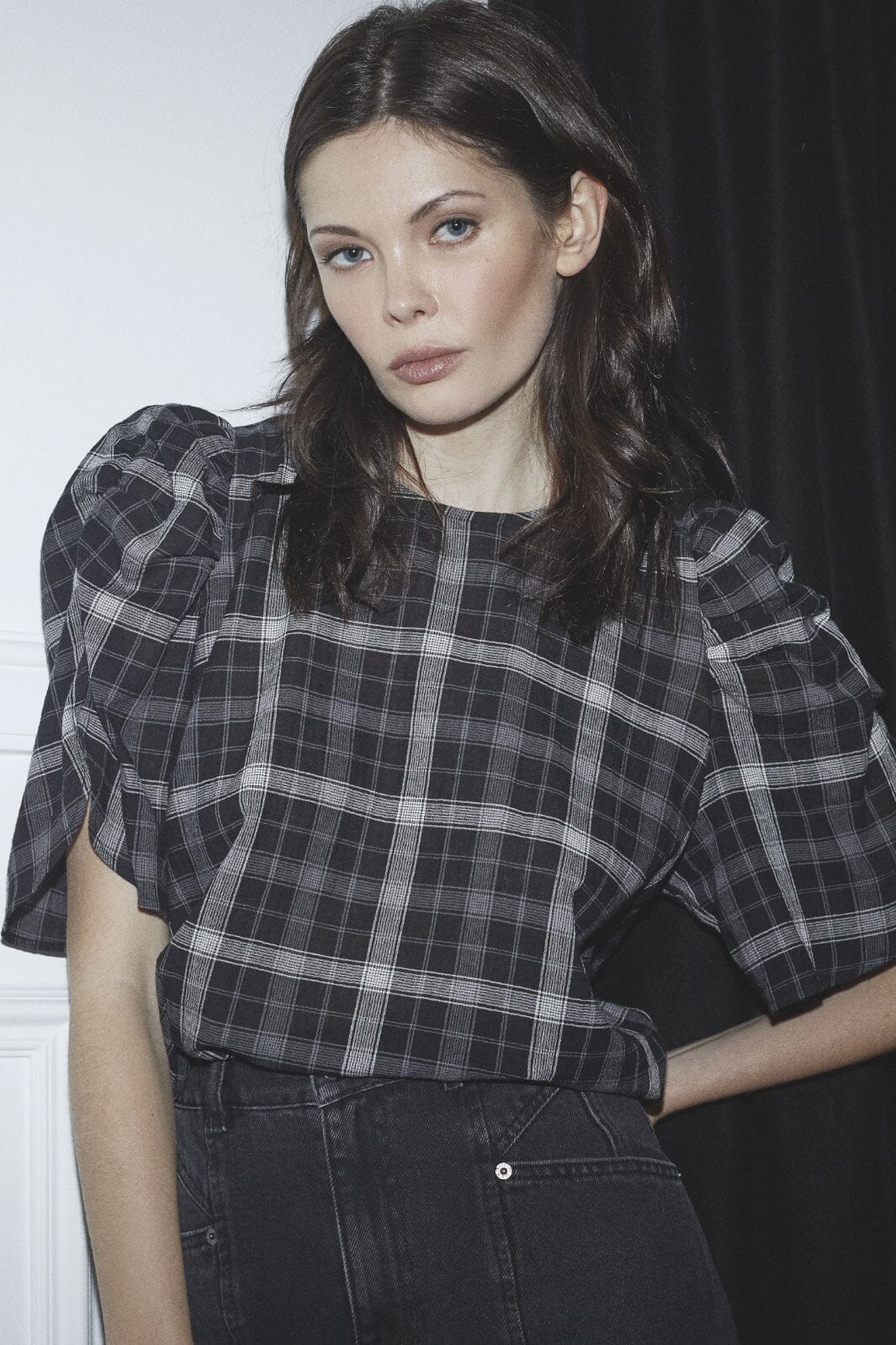 Co´Couture Sallycc Check Ss Blouse 35881