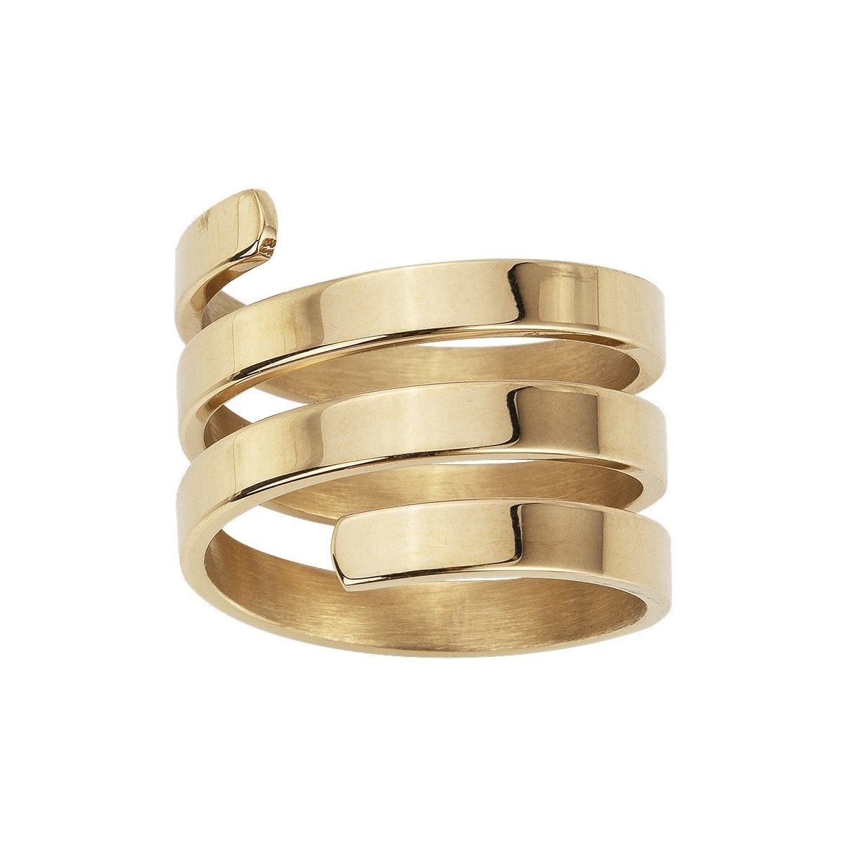 Bague en Acier 316L - jaune brillant