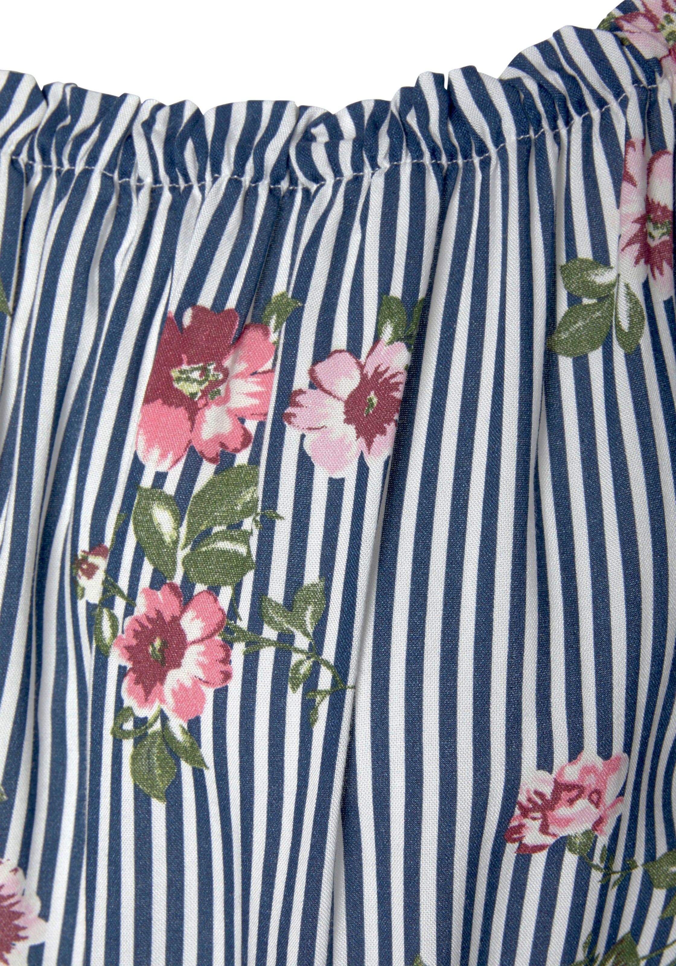 LASCANA Carmenbluse , mit modischem Druck, Damenbluse, schulterfrei, casual