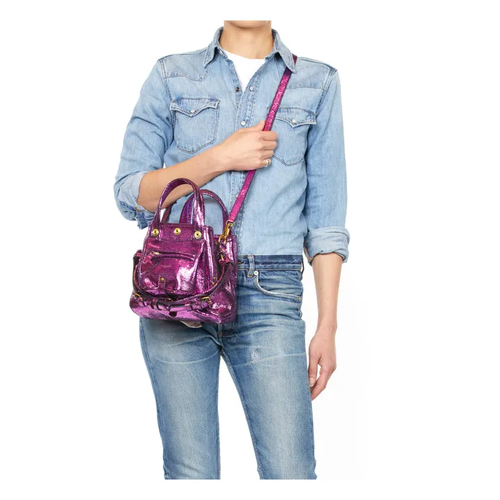 Jérôme Dreyfuss Sac Billy Nano Lamé | Fuxia
