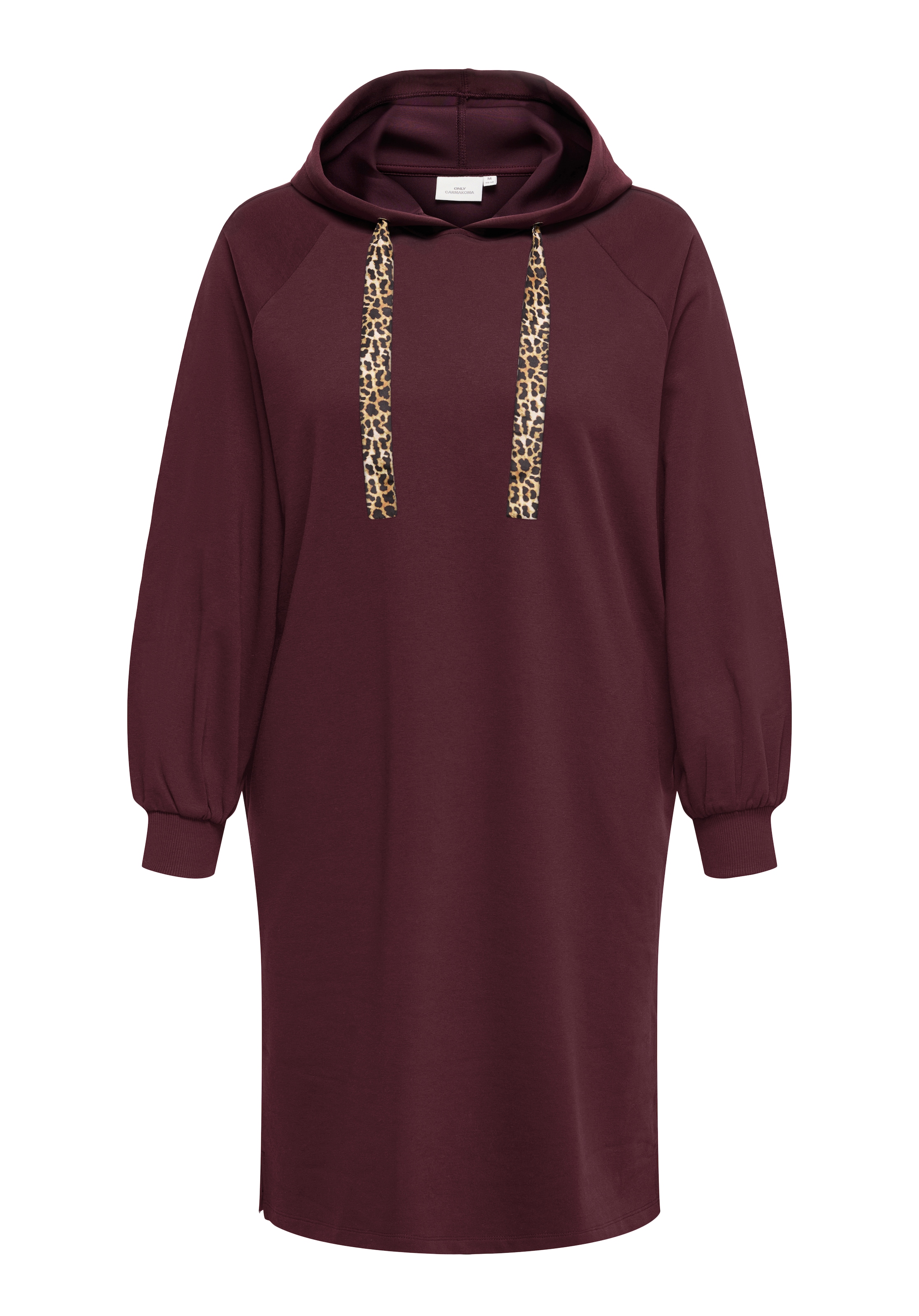 ONLY CARMAKOMA Sweatkleid »CARALINA LIFE LEO DETAIL HOOD DRESS JRS«