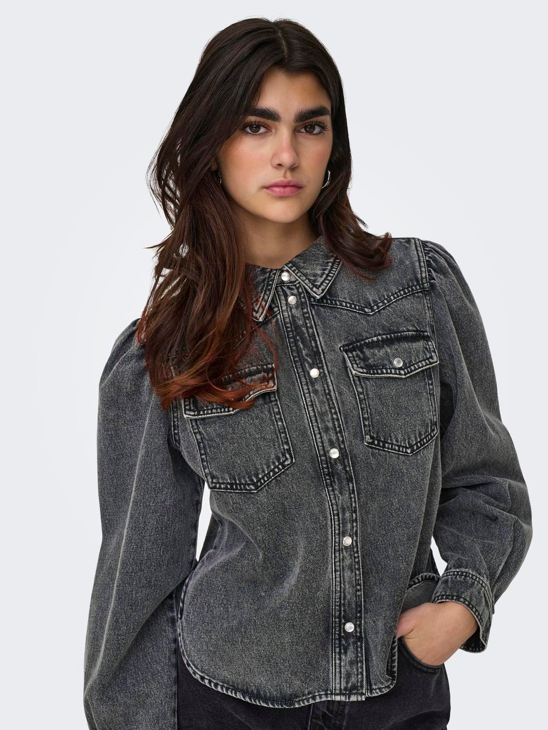 ONLCOREY Jeanshemd Washed Black