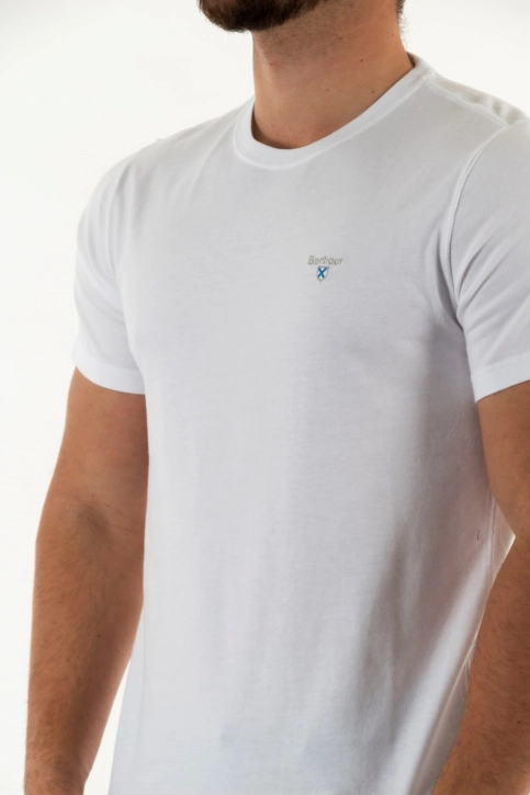 tee shirt barbour tartan sports wh11 white