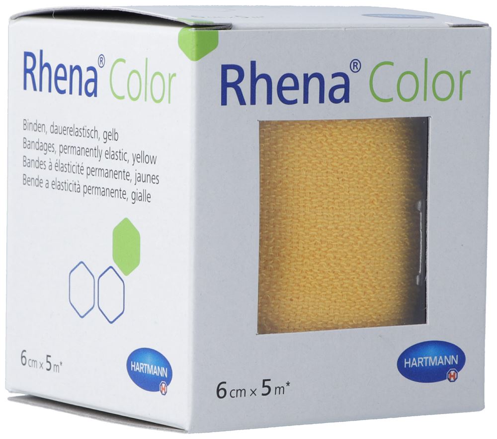 Rhena Color Elastische Binden 6cmx5m gelb 1 Stk