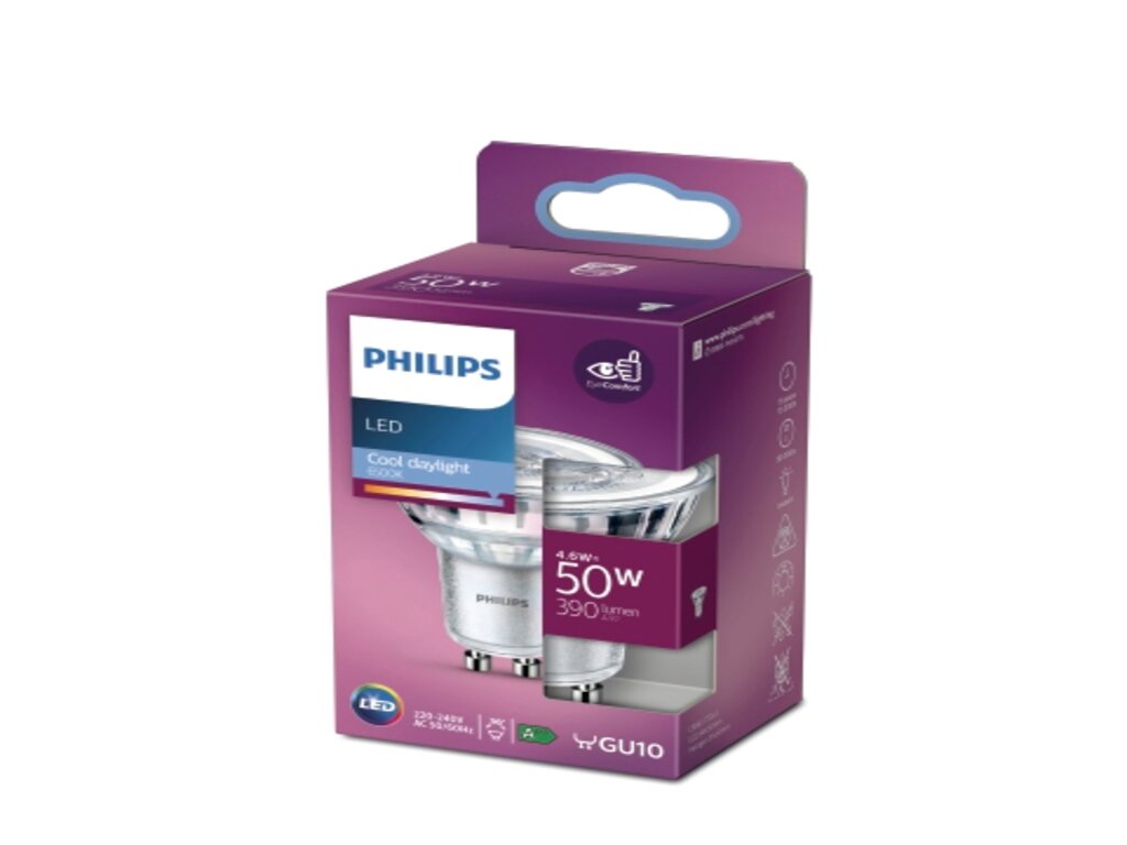 LÂMPADA LED FOCO PHILIPS GU10 50W LUZ BRANCA FRIA