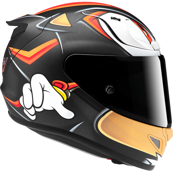 HJC - Casque RPHA 12 Shadow The Hedgehog MC1SF / Noir / Blanc / Orange / Rouge