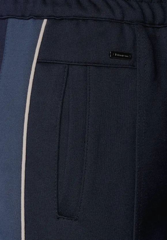 Loose Fit Colourblock Hose - deep blue