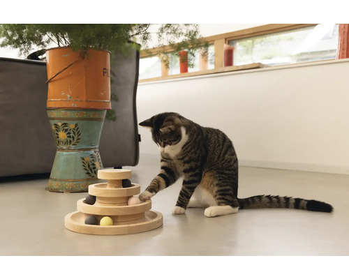 Krabmeubel ontworpen door Lotte, kattenspeeltoren Mia, 26 x 14,5 cm, sisal, hout