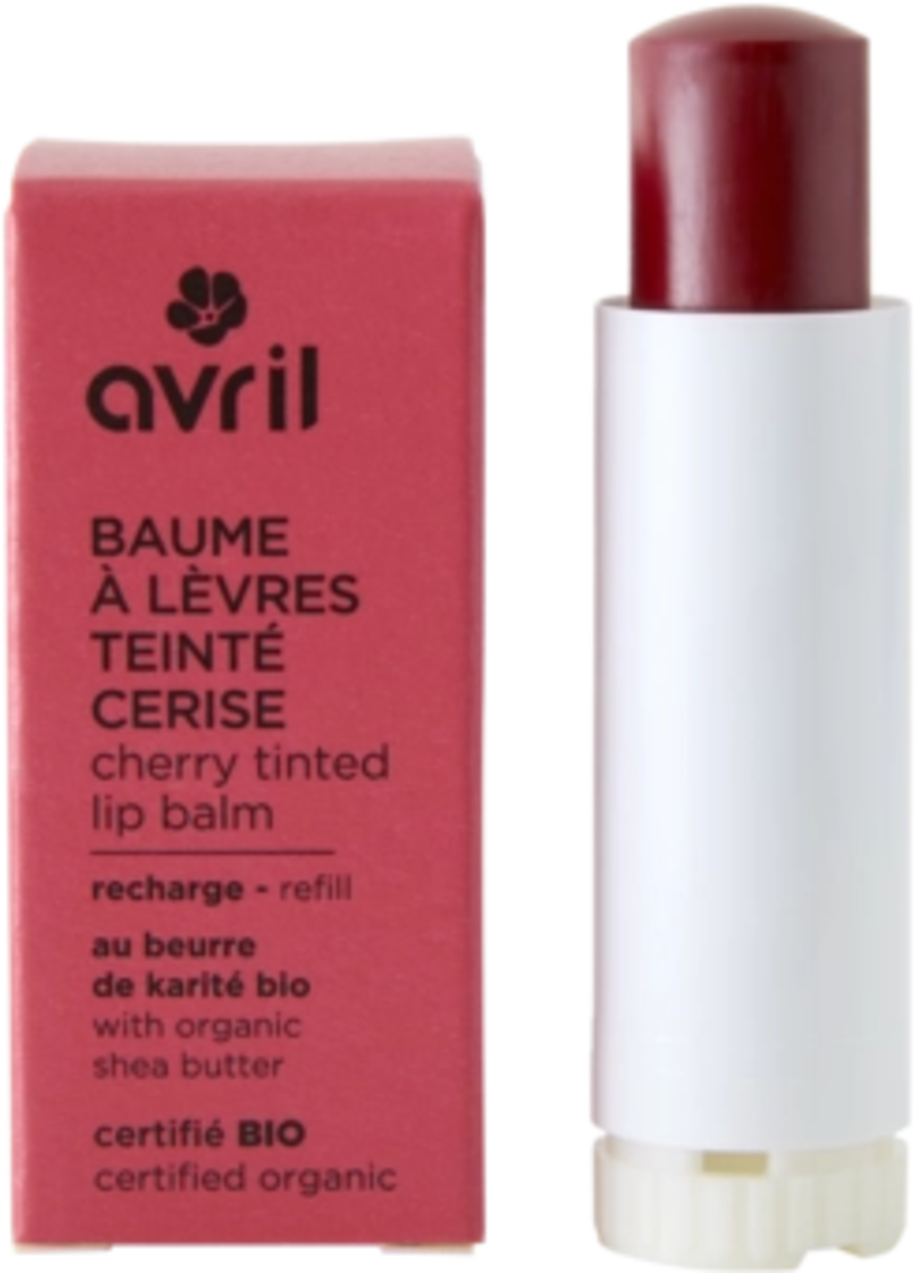 Avril  Tinted Lip Balm Refill, Cerise (4 g)