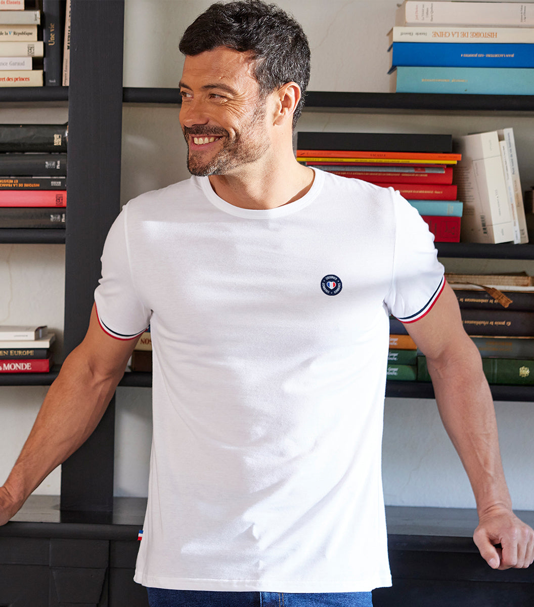 T-shirt Homme Supporter Blanc - Blason