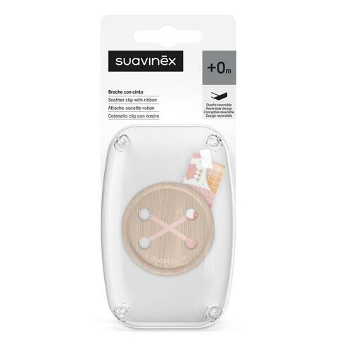 Attache sucette ruban - Rose - SUAVINEX
