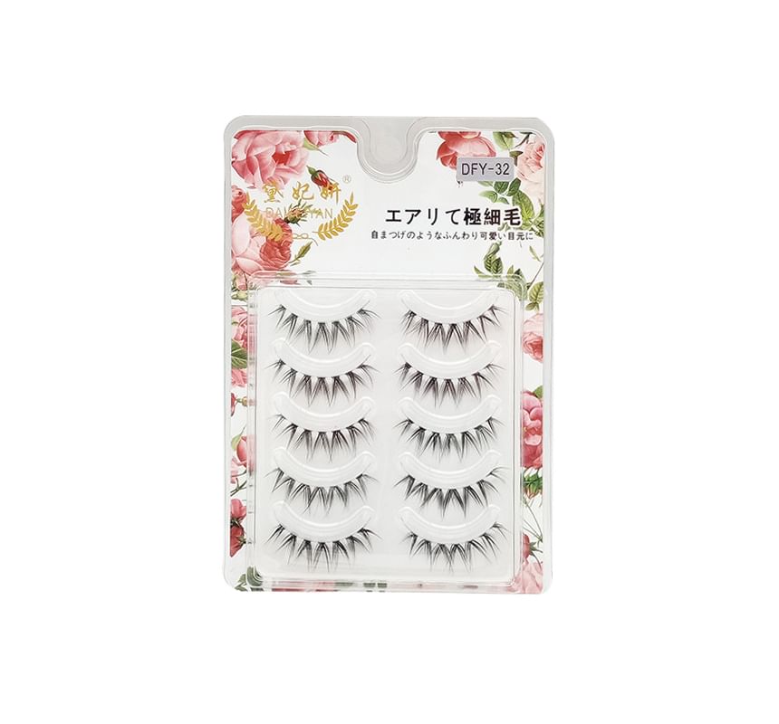 Lashie - Set van 5 paar: Doll Eye Spiky Clear Band nepwimpers