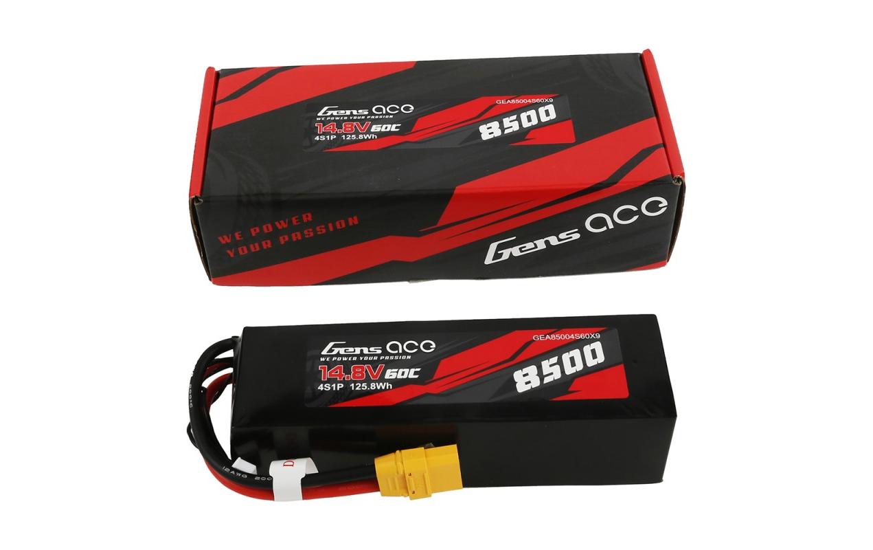 RC-Akku LiPo 8500 mAh 14.8 V 60 C<br>Gens ace Bashing 4S LiPo Akku für RC Fahrzeuge mit XT90 Stecker