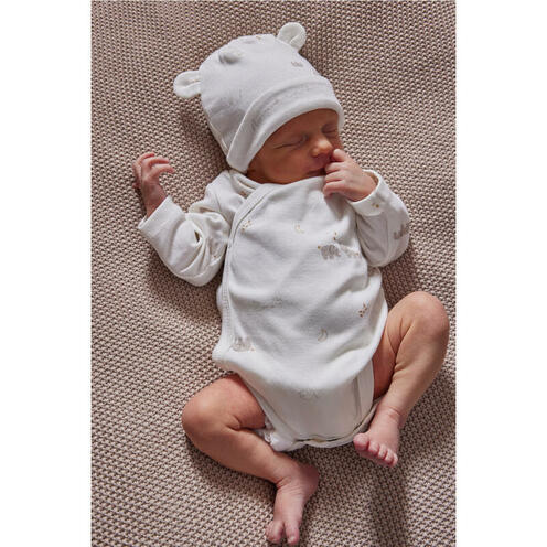 Set 2 bodys croisés coton bio - Longues manches - 0m - NOUKIE 'S