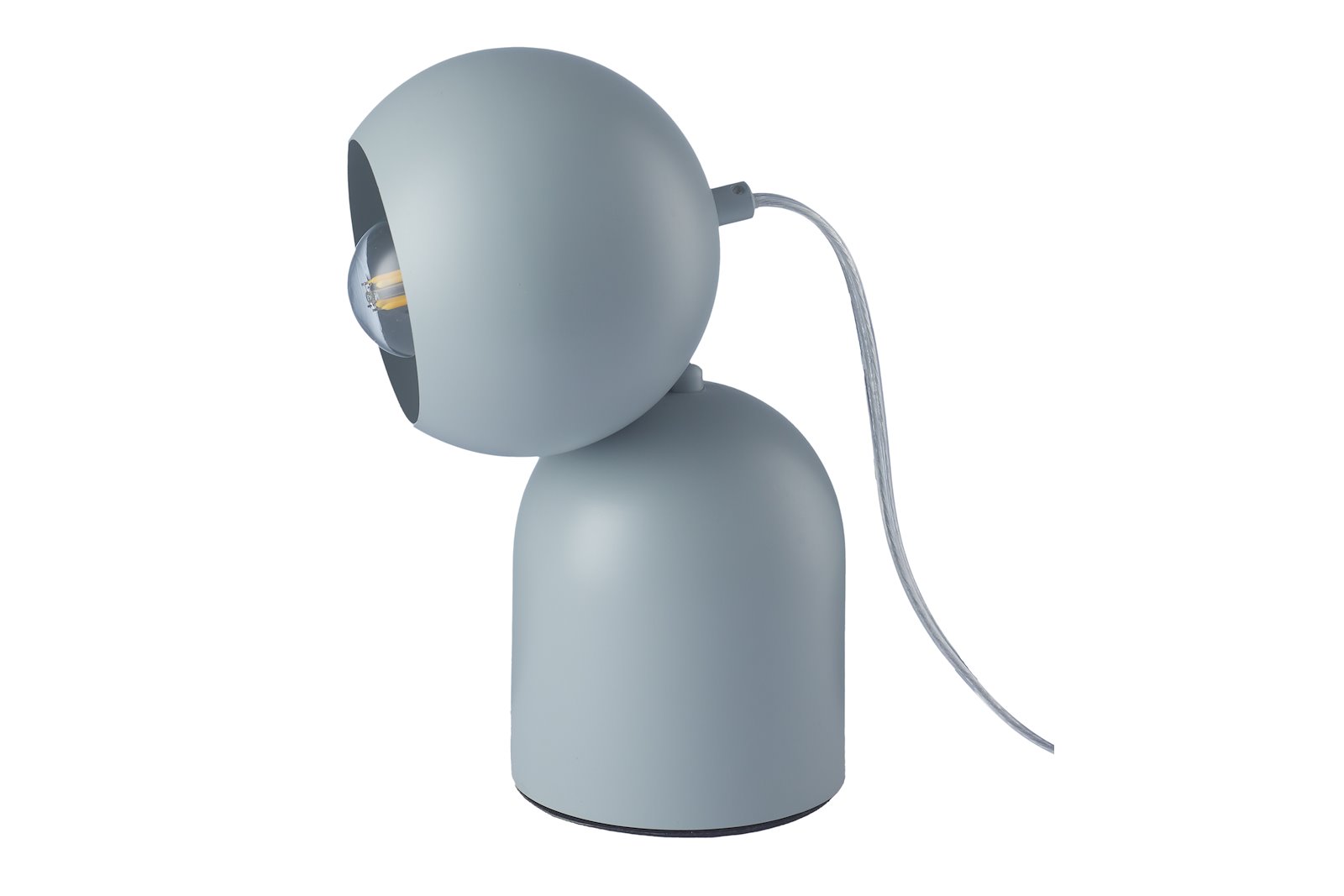 Astra bordlampe Lys grå høyde 24cm med ledning og bryter Maks LED 5W GU10