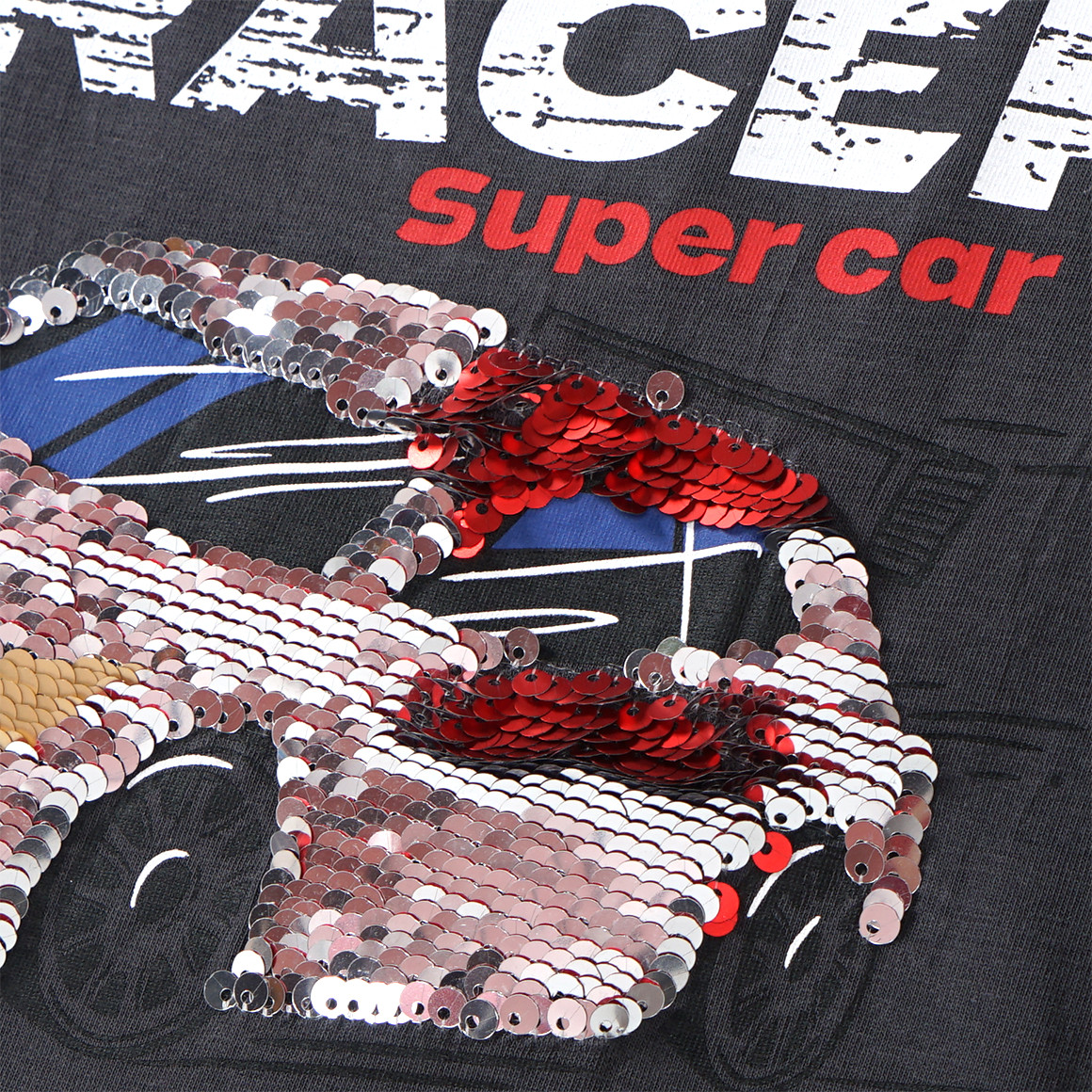 Yigga Jungen T-Shirt mit Wendepailletten dunkelgrau