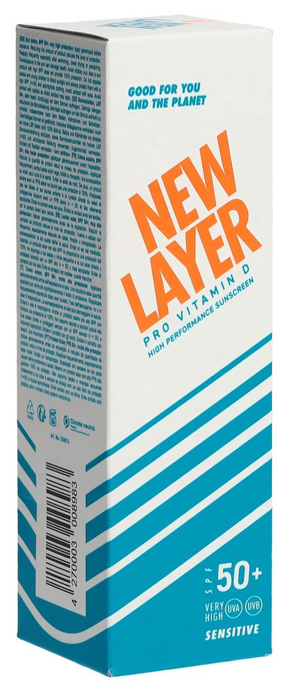 New Layer Pro Vitamin D Sonnencreme<br>200 ml, Tube, Creme, sensitive LSF50+