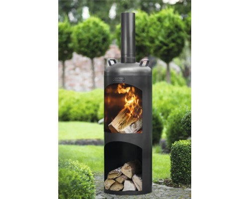 Grill open haard houtskoolgrill Faro Cook King 40 x 158 cm zwart