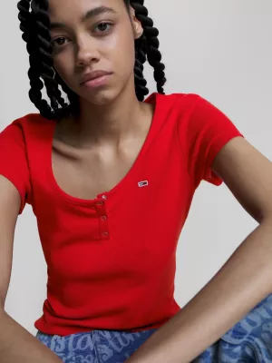 Camiseta Slim Fit com Malha Canelada