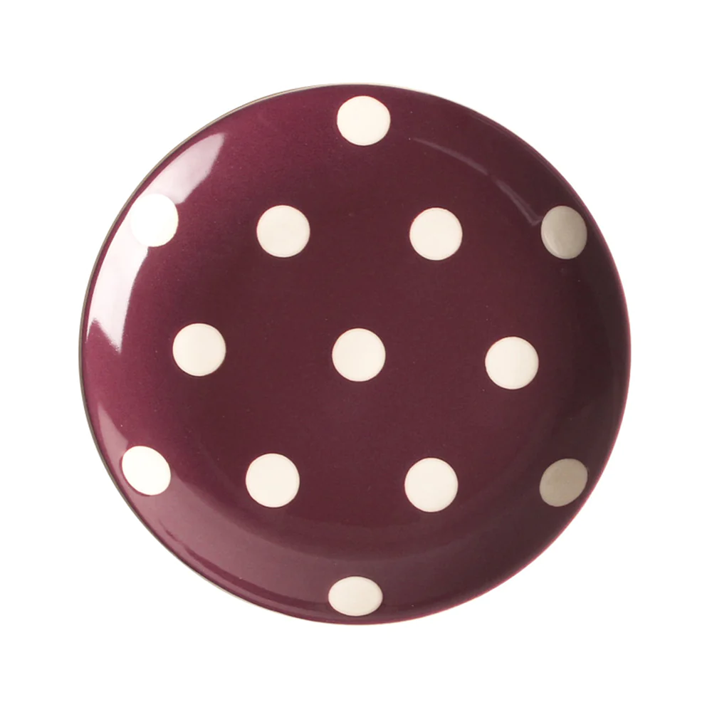 Assiette à pain pois 17 cm prune dejeuner sur l herbe