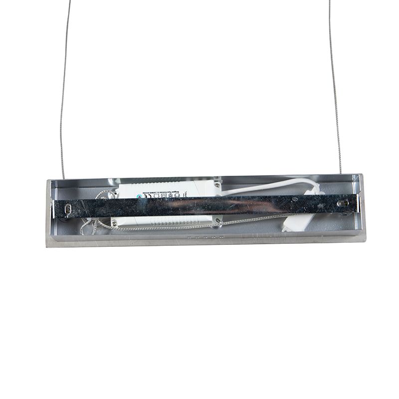 Design hanglamp staal met touch-dimmer incl. LED - Platina